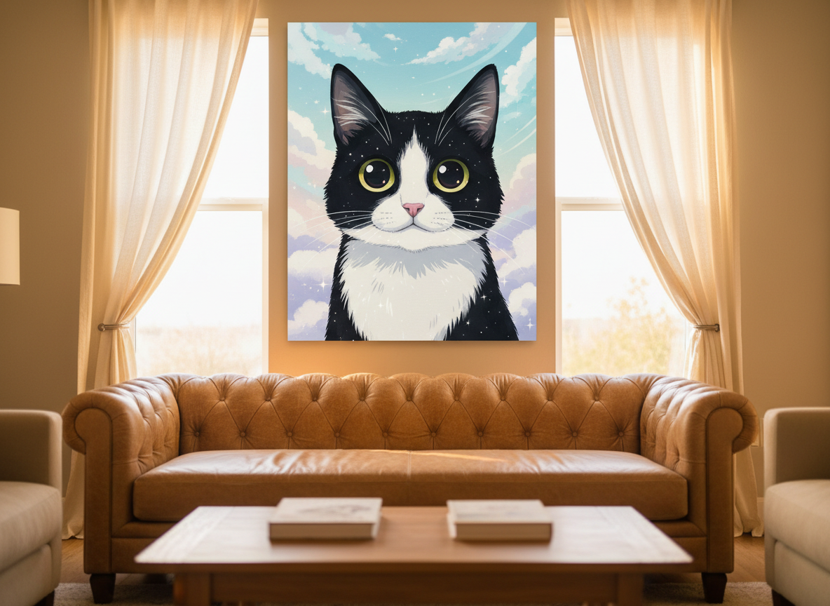 anime portrait — canvas