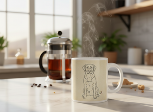 lineart portrait — mug