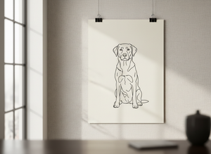 lineart portrait — poster