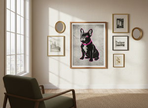 stencil portrait — framed