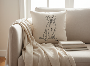 lineart portrait — pillow