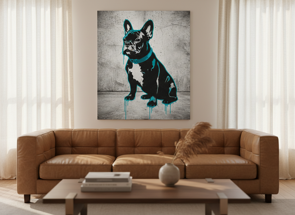 stencil portrait — canvas