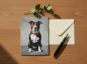 stencil portrait — card