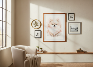 watercolor portrait — framed